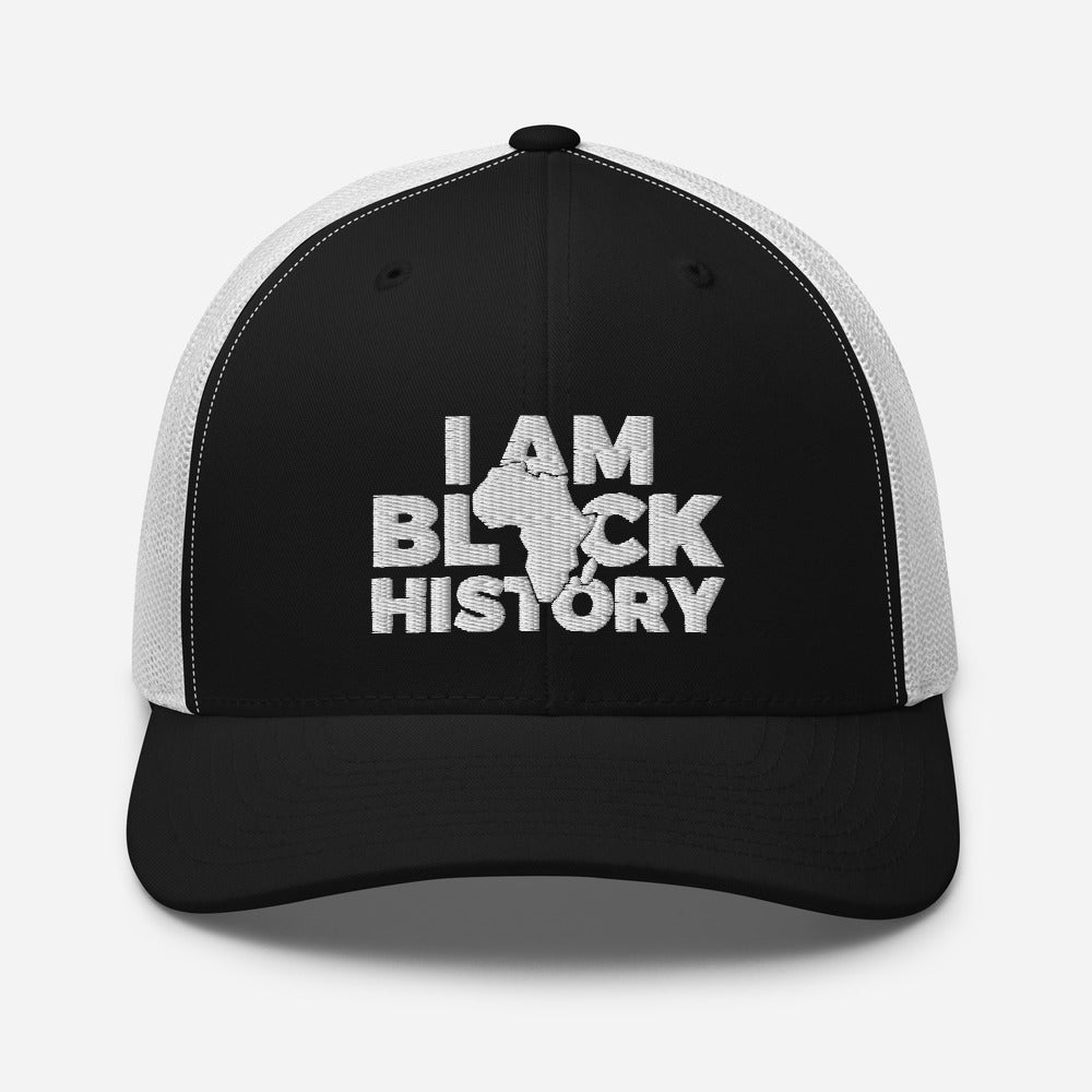 I AM BLACK HISTORY Distressed Trucker Hat Cap